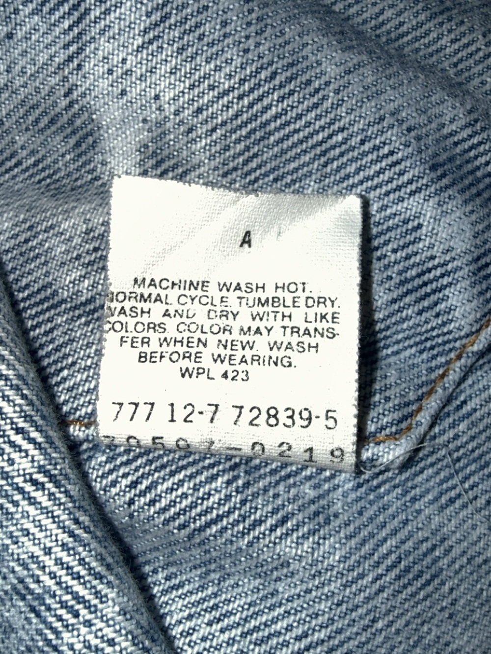 Vintage 80s Levi’s 70507-0219 Acid Wash Denim Jacket Made in USA - Picture 5 of 5